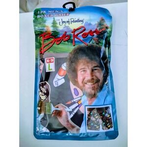 Bob Ross The Joy of Painting Mens Boxer Briefs Large 36-38 All Over Print New
